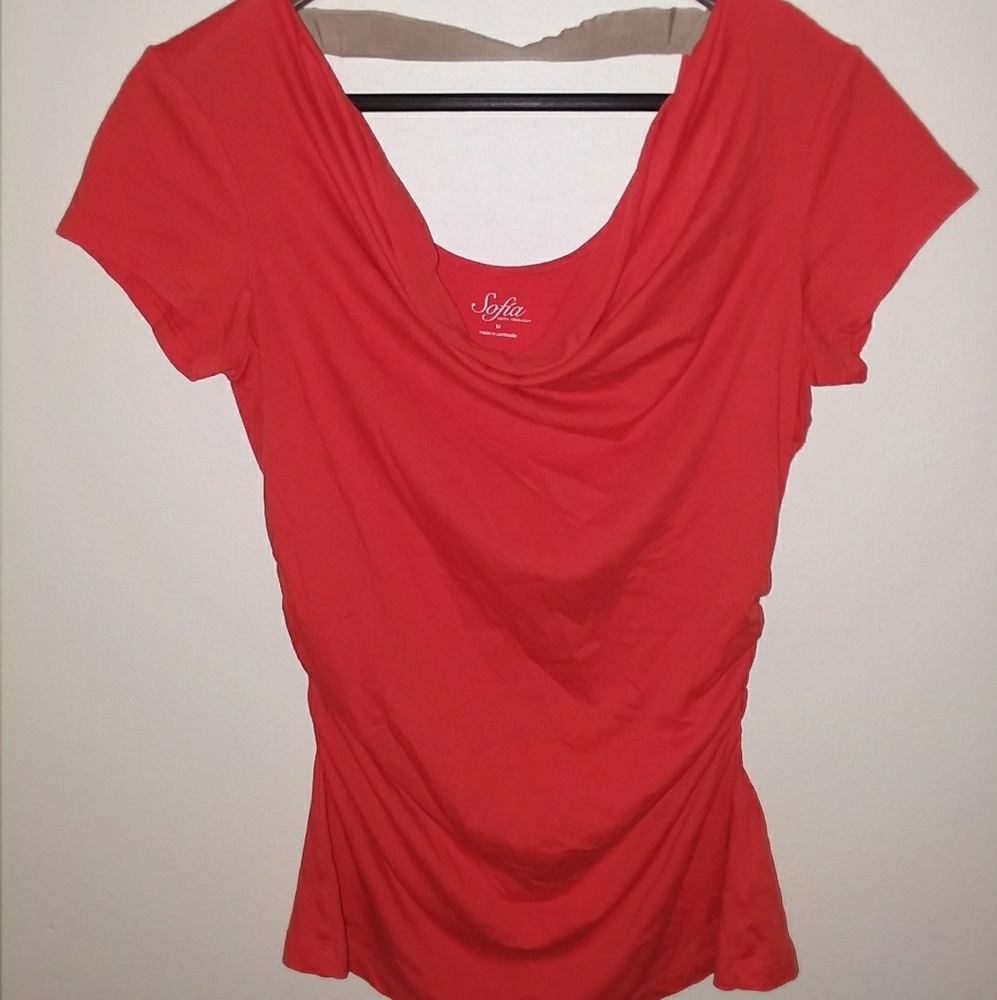 Sofia Vergara Beautiful Orange Top